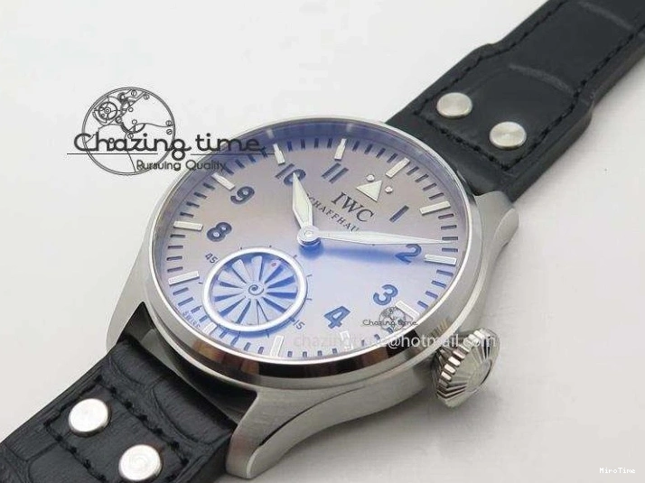 MIROTIME 0312 Compact Big Pilot “Markus Buhler” IW5003 Turbine V6F Best Edition Grey Dial On Leather Strap A 7314